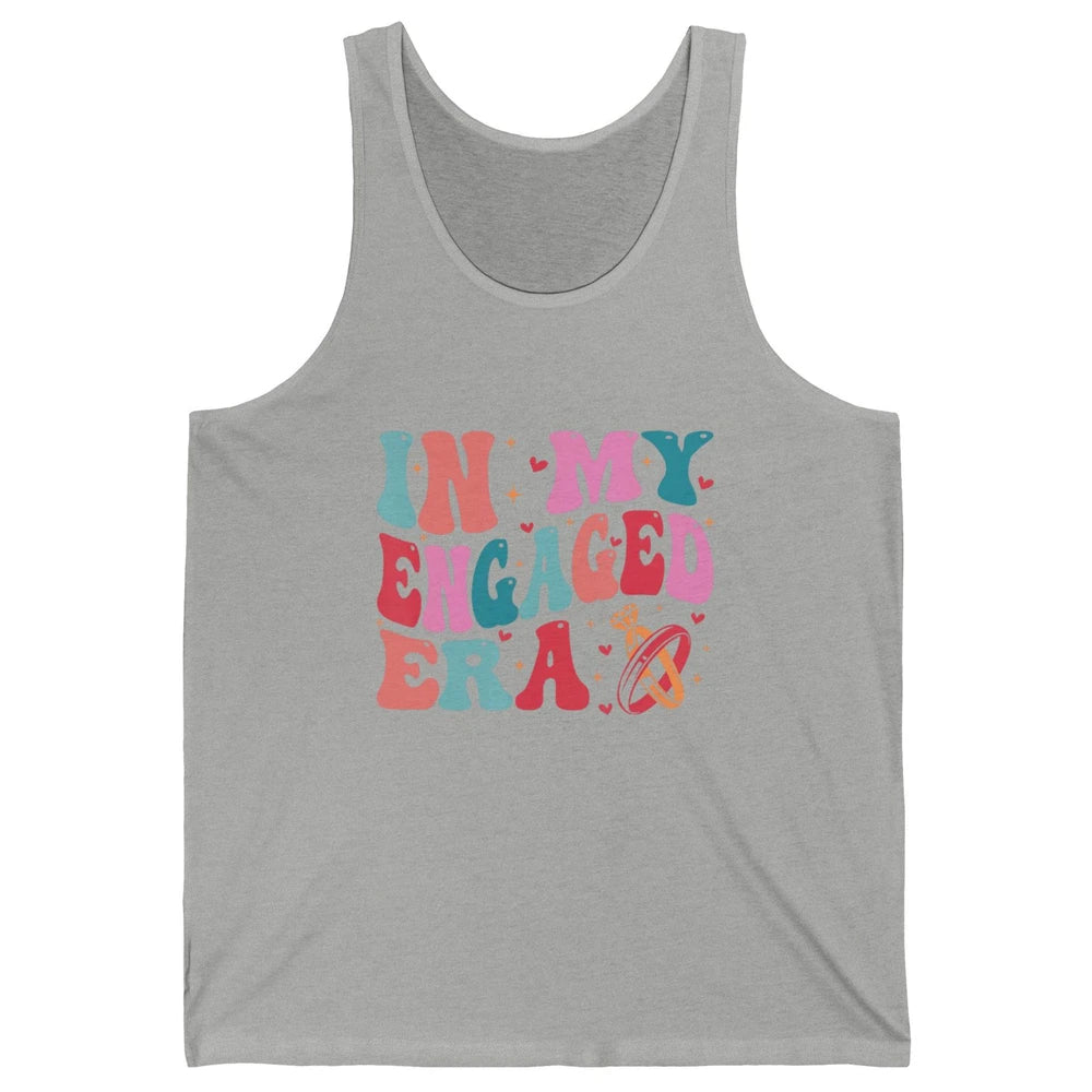In My Engaged Era Boho Groovy Bridal Shower Party Wedding Unisex Jersey Tank