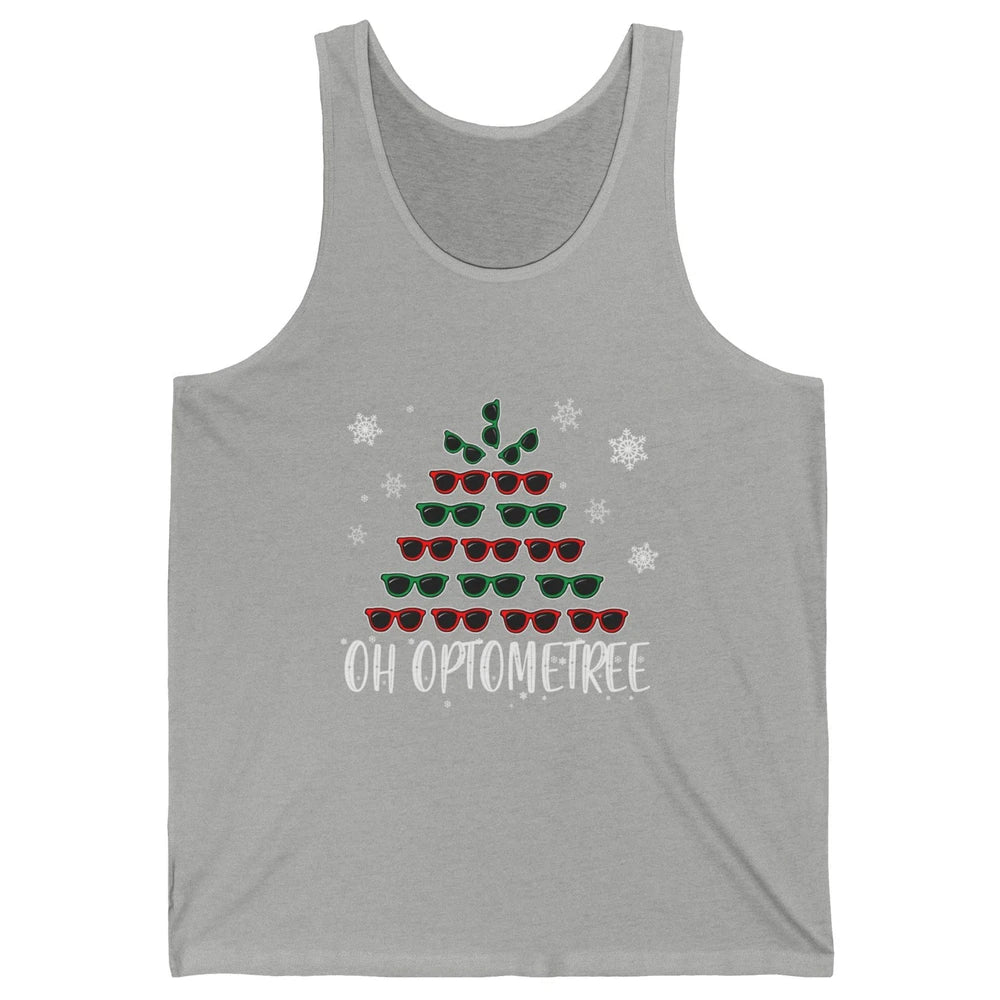 Optician Christmas Funny Xmas Tree Eyeglasses Optometrist Unisex Jersey Tank