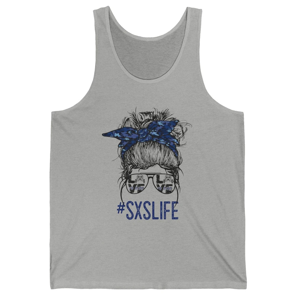 Messy Bun Hair SXS Life Side By Side Riders Girl Riding Gift Unisex Jersey Tank
