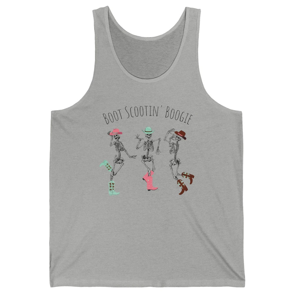 Cowboy Skeleton Dance Boot Scooting Boogie Western Halloween Unisex Jersey Tank