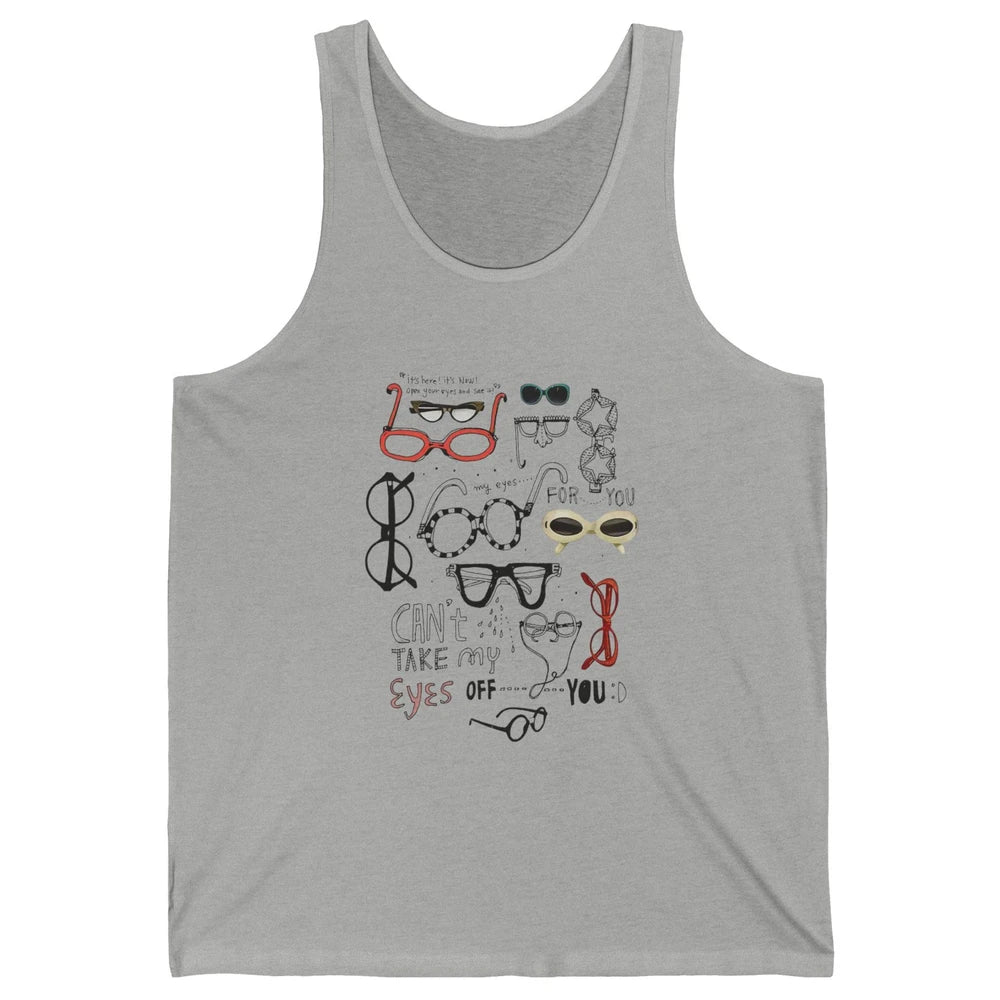 Optometrist Multiple Eyeglasses Hand Drawn Ophthalmologist Unisex Jersey Tank