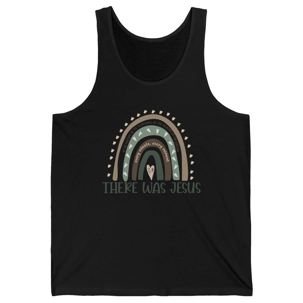 Retro Rainbow In Every Minute There Was Jesus Christian Gift Unisex Jersey Tank