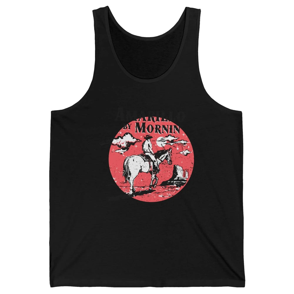 Retro Country Music Amarillo By Morning Western Cowboy Gift Unisex Jersey Tank