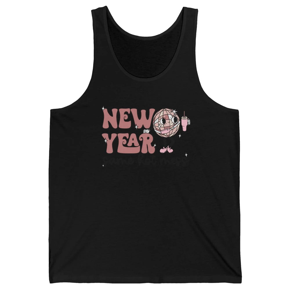 Happy New Year Disco Ball Bougie New Year Same Hot Mess Unisex Jersey Tank