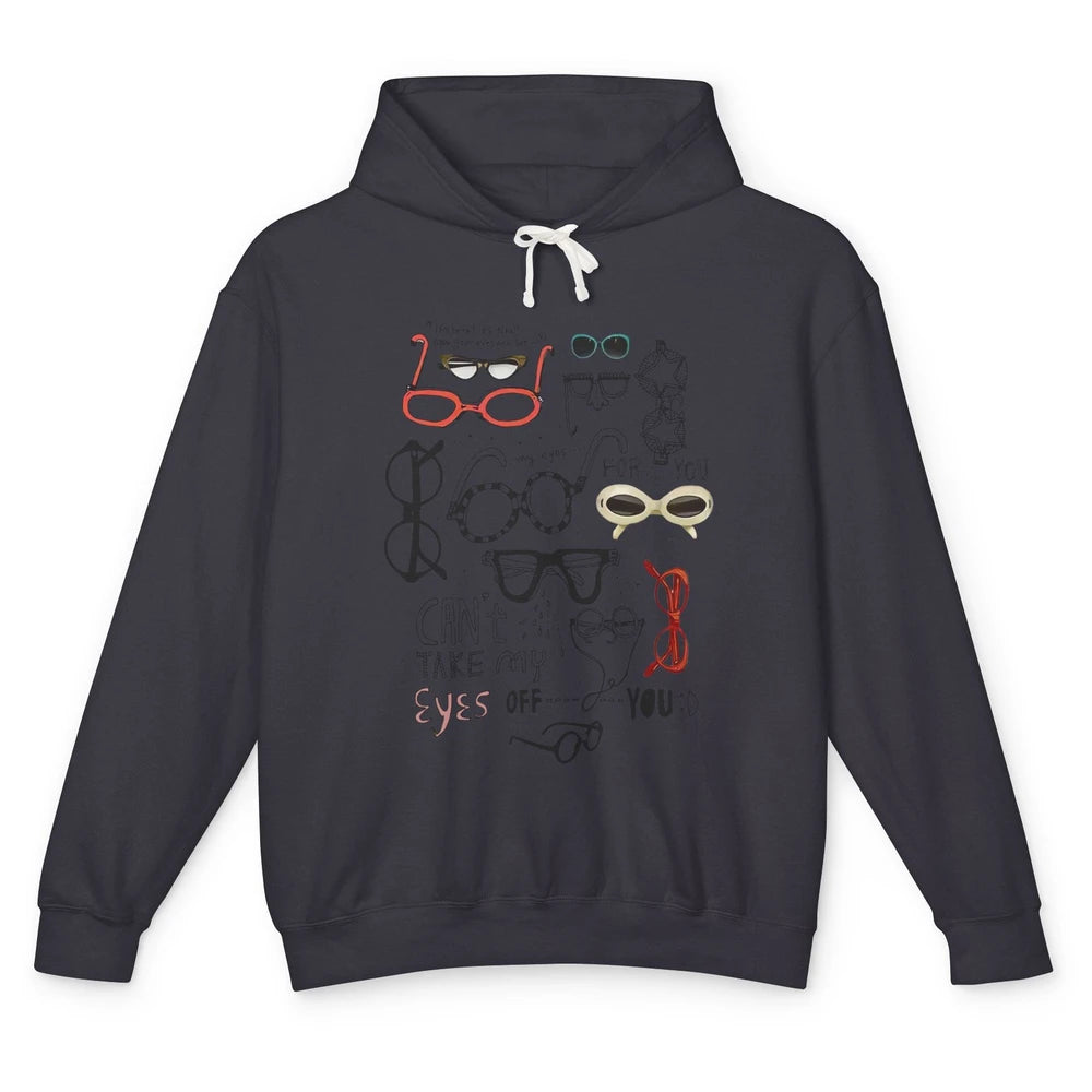Optometrist Multiple Eyeglasses Hand Drawn Ophthalmologist Unisex Lightweight Hoodie