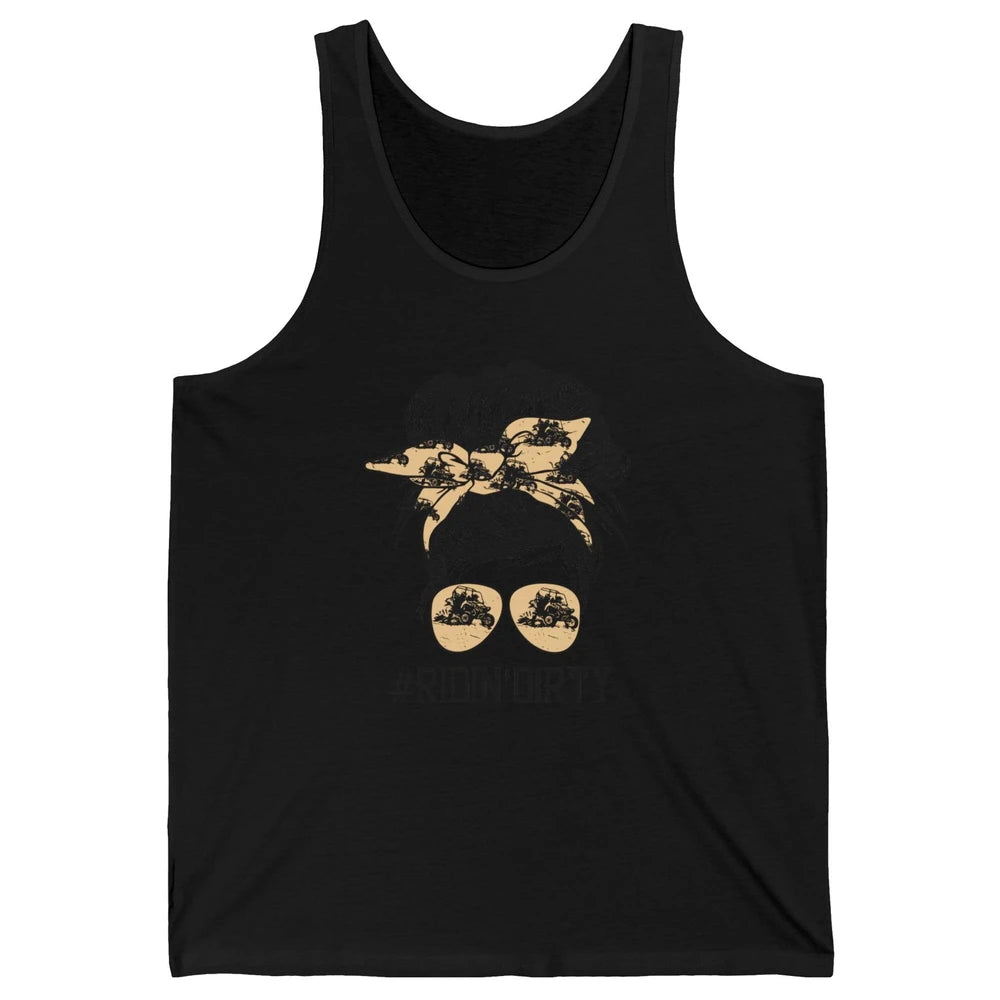 Messy Bun Sunglasses UTV Bandana SXS Life Mud Riding Girl Unisex Jersey Tank