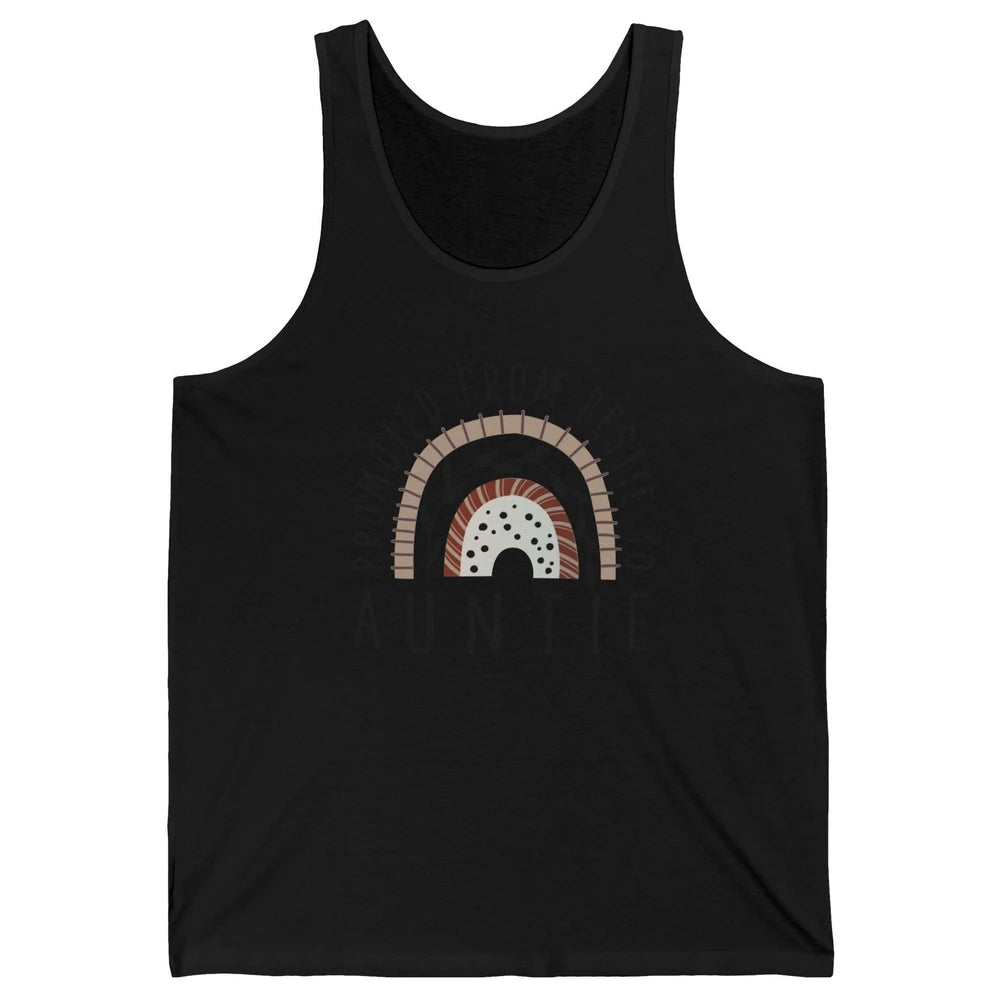 Rainbow Promoted From Bestie To Auntie Pregnancy Reveal Gift Unisex Jersey Tank
