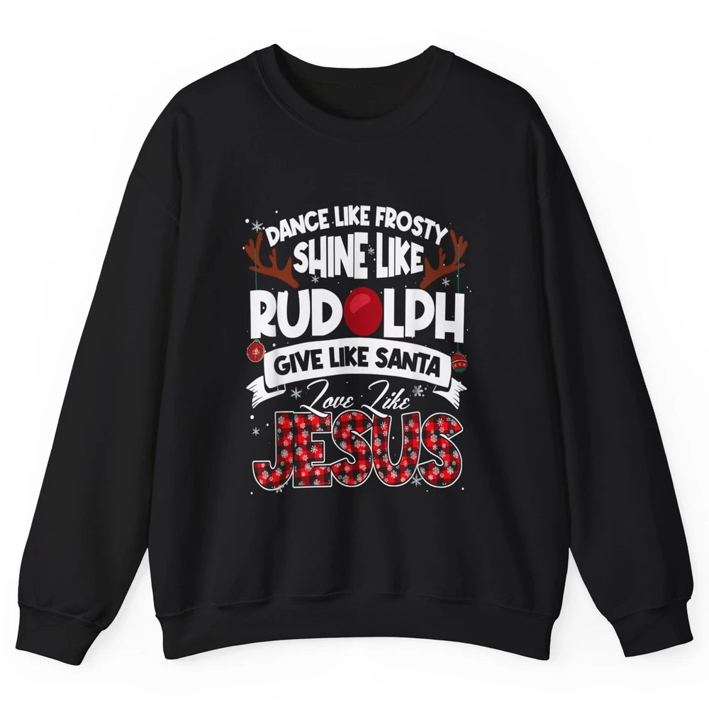 Merry Christmas Santa Frosty Rudolph Jesus Xmas God Reindeer Unisex Crewneck Sweatshirt