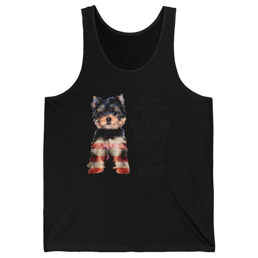 Yorkshire Terrier Fathers Day To My Amazing Dad Yorkie Lover Unisex Jersey Tank