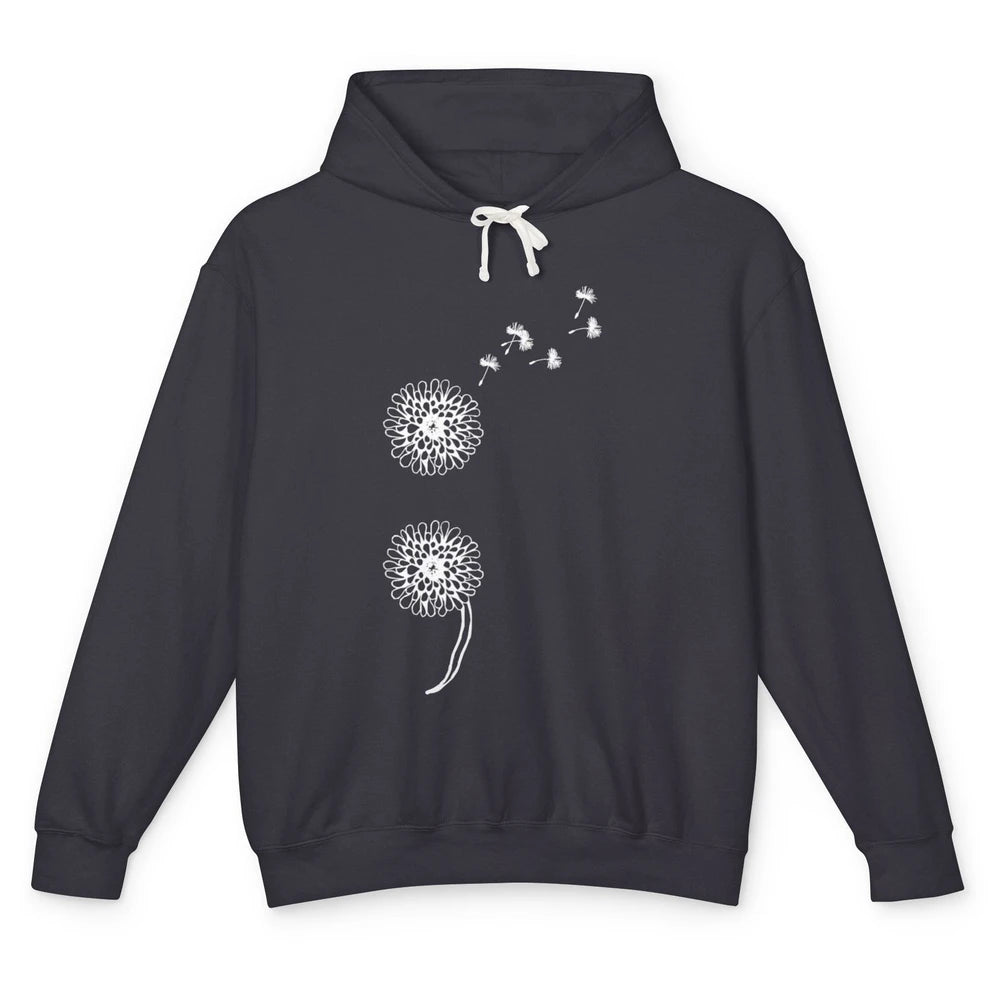 Semicolon Dandelion Vintage Suicide Prevention Awareness Unisex Lightweight Hoodie
