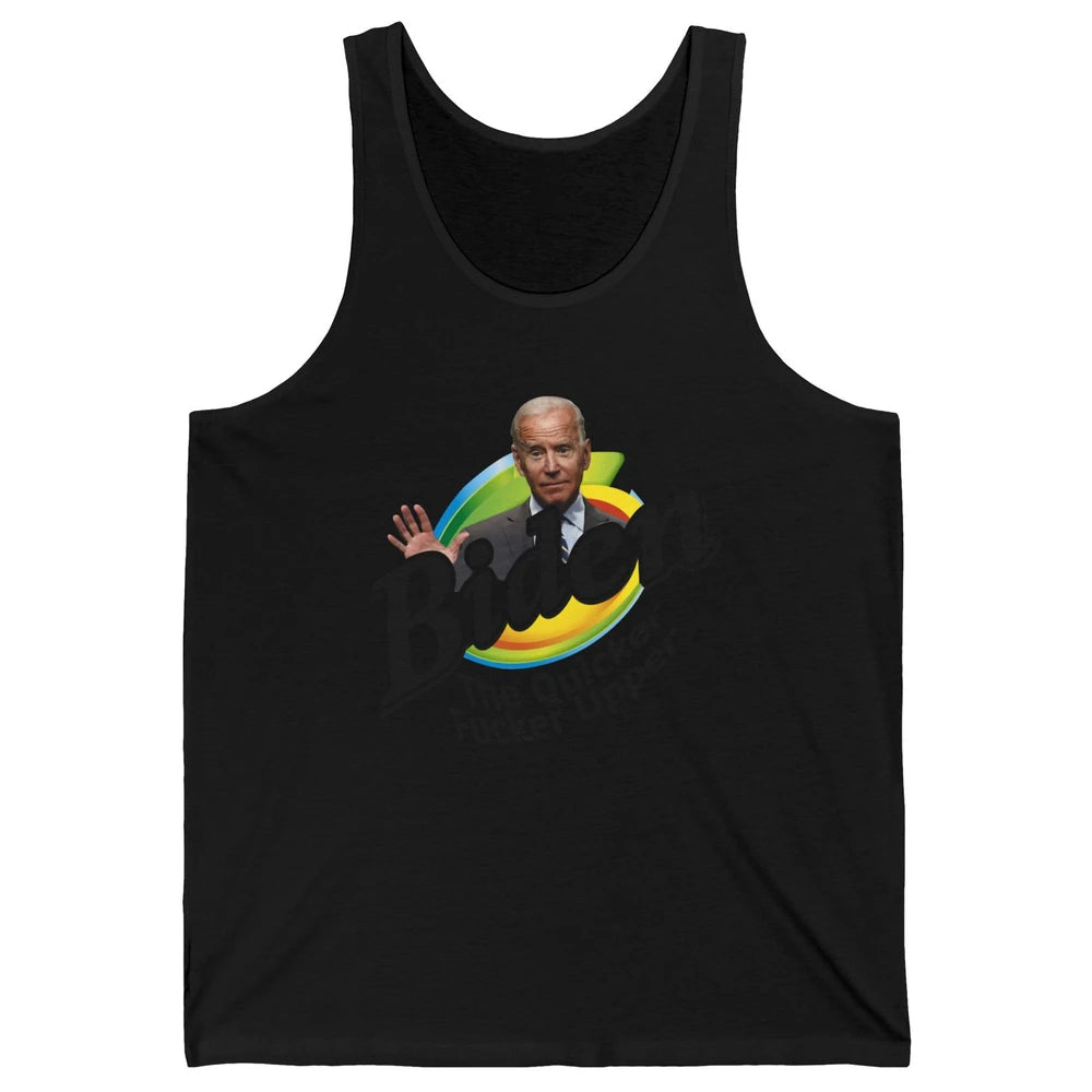 Funny Joe Biden Quicker F'r Upper Anti Biden Conservative Unisex Jersey Tank