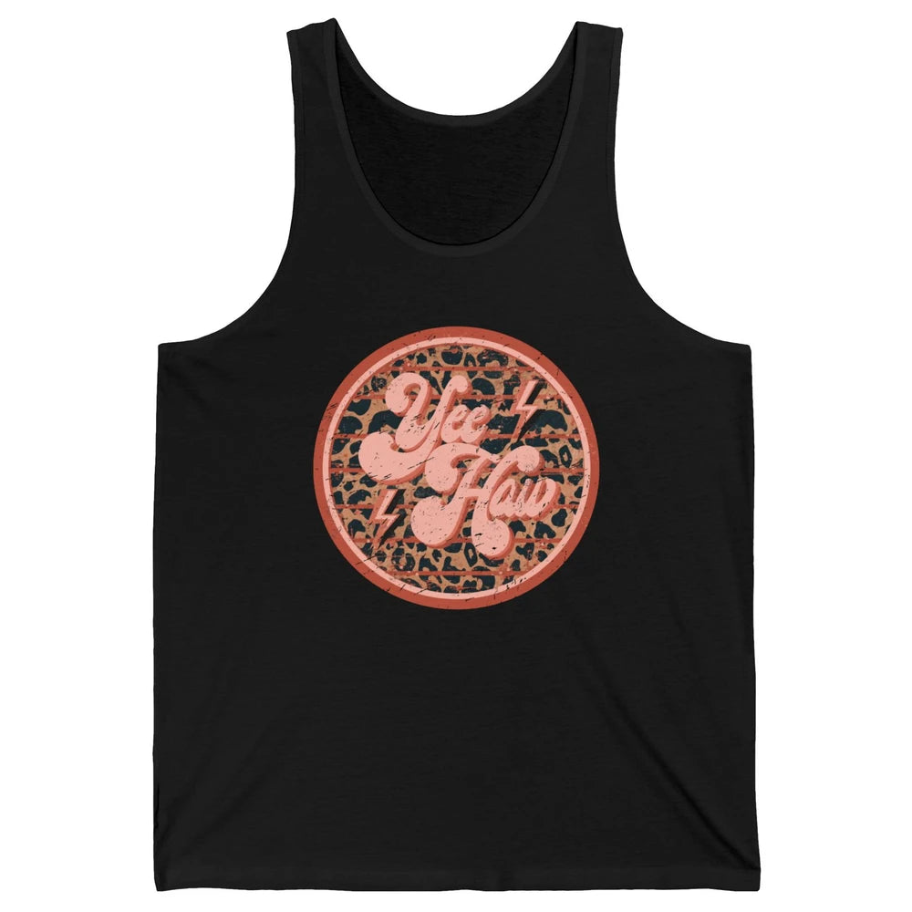 Retro Cowboy Yeehaw Leopard Western Country Cowgirls Horse Unisex Jersey Tank