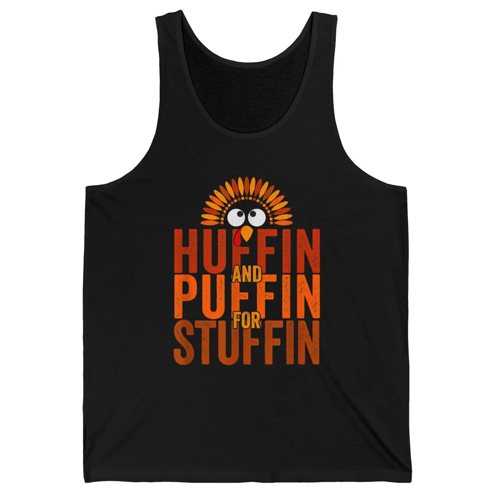 Thanksgiving Run Turkey Trot Huffin And Puffin Chicken Fall Unisex Jersey Tank