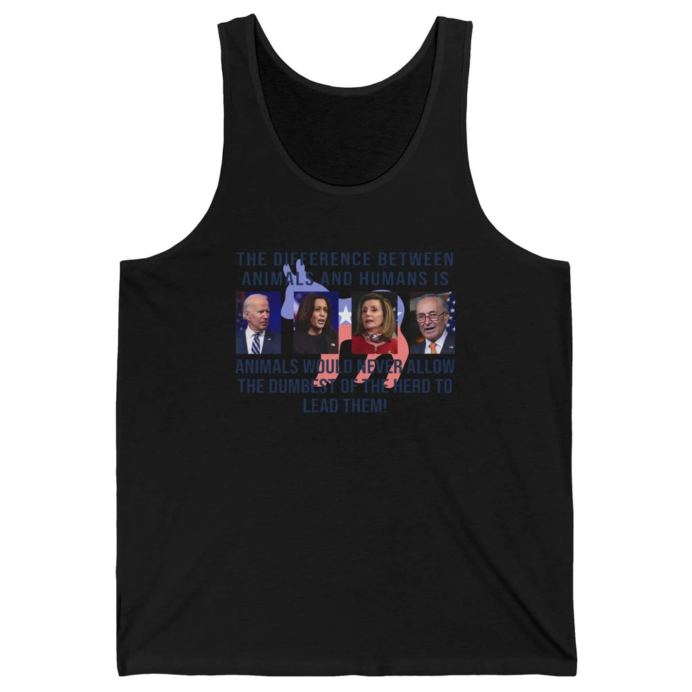 Funny Anti Biden Never Allow The Dumbest To Lead Democrats Unisex Jersey Tank