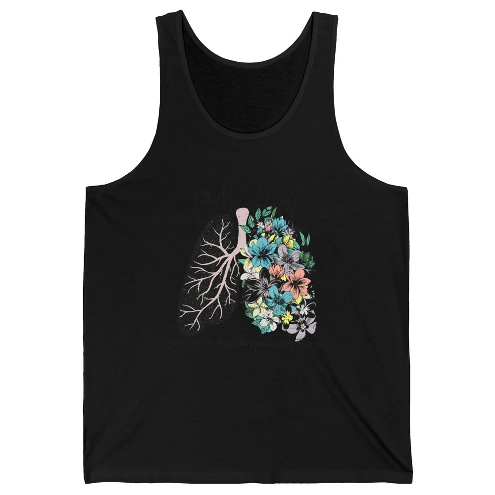 Floral Lung Our Very Breath Speaks His Name YHWH Christian Unisex Jersey Tank