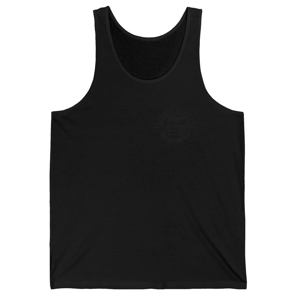 Bull Skull Grundy County Auction Western Country Cowboy Gift Unisex Jersey Tank