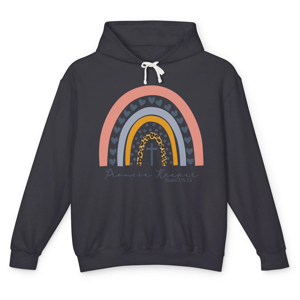 Leopard Rainbow Promise Keeper Christian Religious Jesus Unisex Lightweight Hoodie