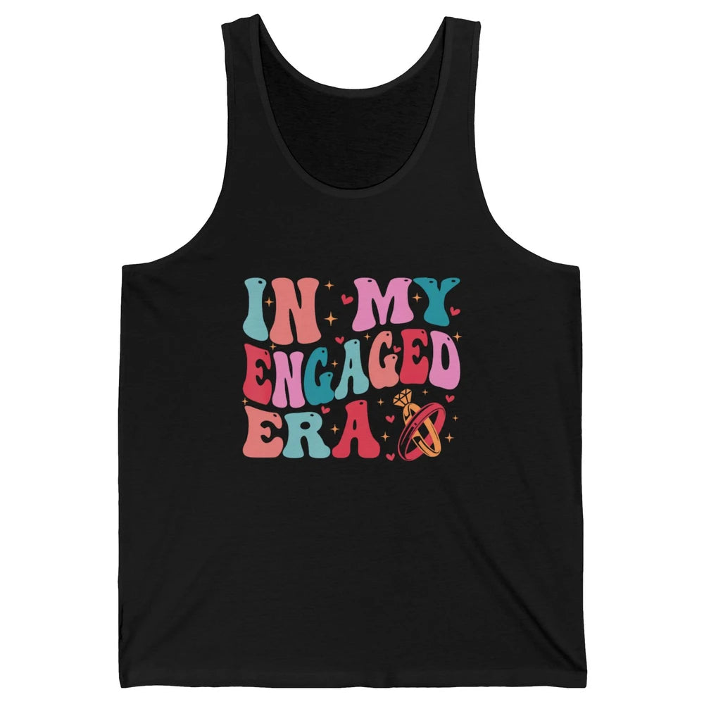 In My Engaged Era Boho Groovy Bridal Shower Party Wedding Unisex Jersey Tank
