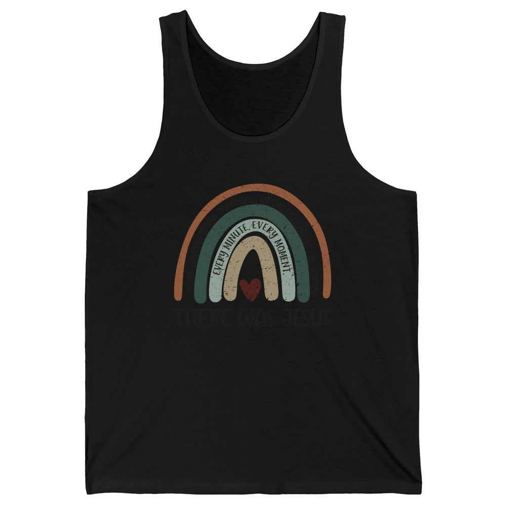Retro Rainbow In Every Minute There Was Jesus Christian Gift Unisex Jersey Tank