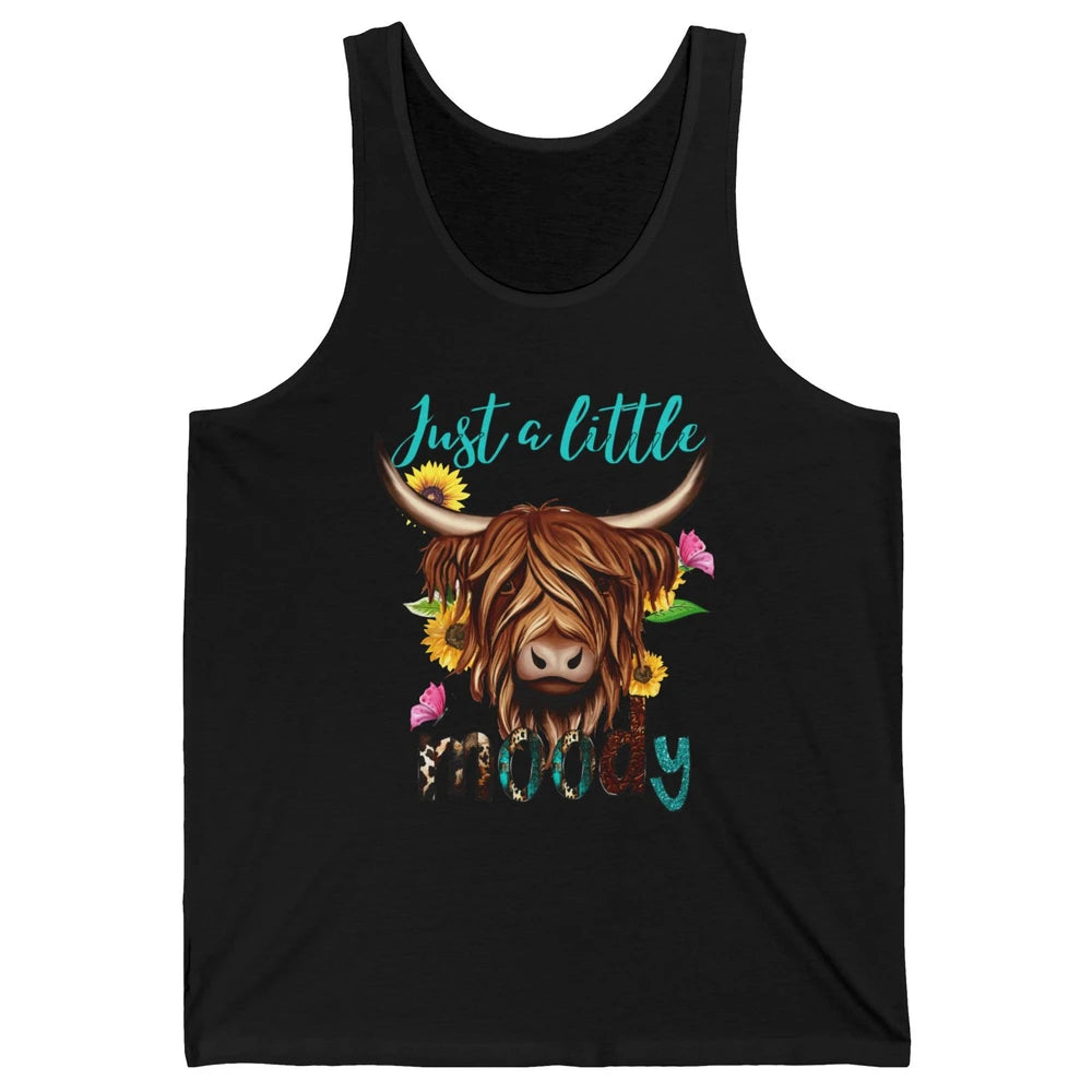 Funny Heifer Cow Just A Little Moody Leopard Western Country Unisex Jersey Tank
