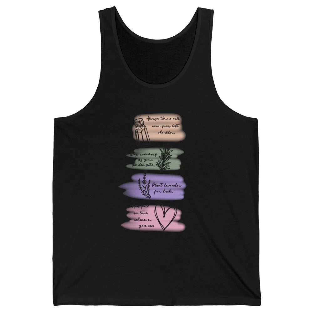 Practical Magic Witch Gardening Card Gardeners Plant Lovers Unisex Jersey Tank