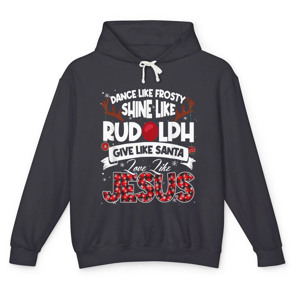 Merry Christmas Santa Frosty Rudolph Jesus Xmas God Reindeer Unisex Lightweight Hoodie