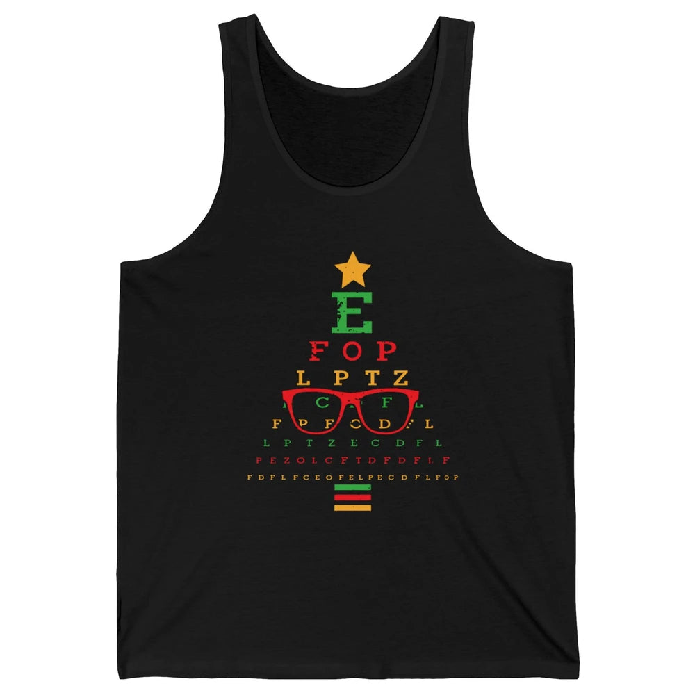 Optician Christmas Funny Xmas Tree Eyeglasses Optometrist Unisex Jersey Tank