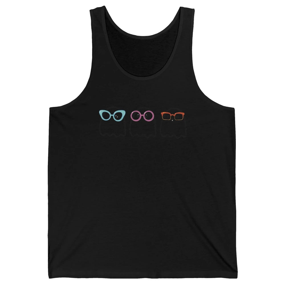 Cute Little Ghosts Glasses Optometrist Halloween Optician Unisex Jersey Tank