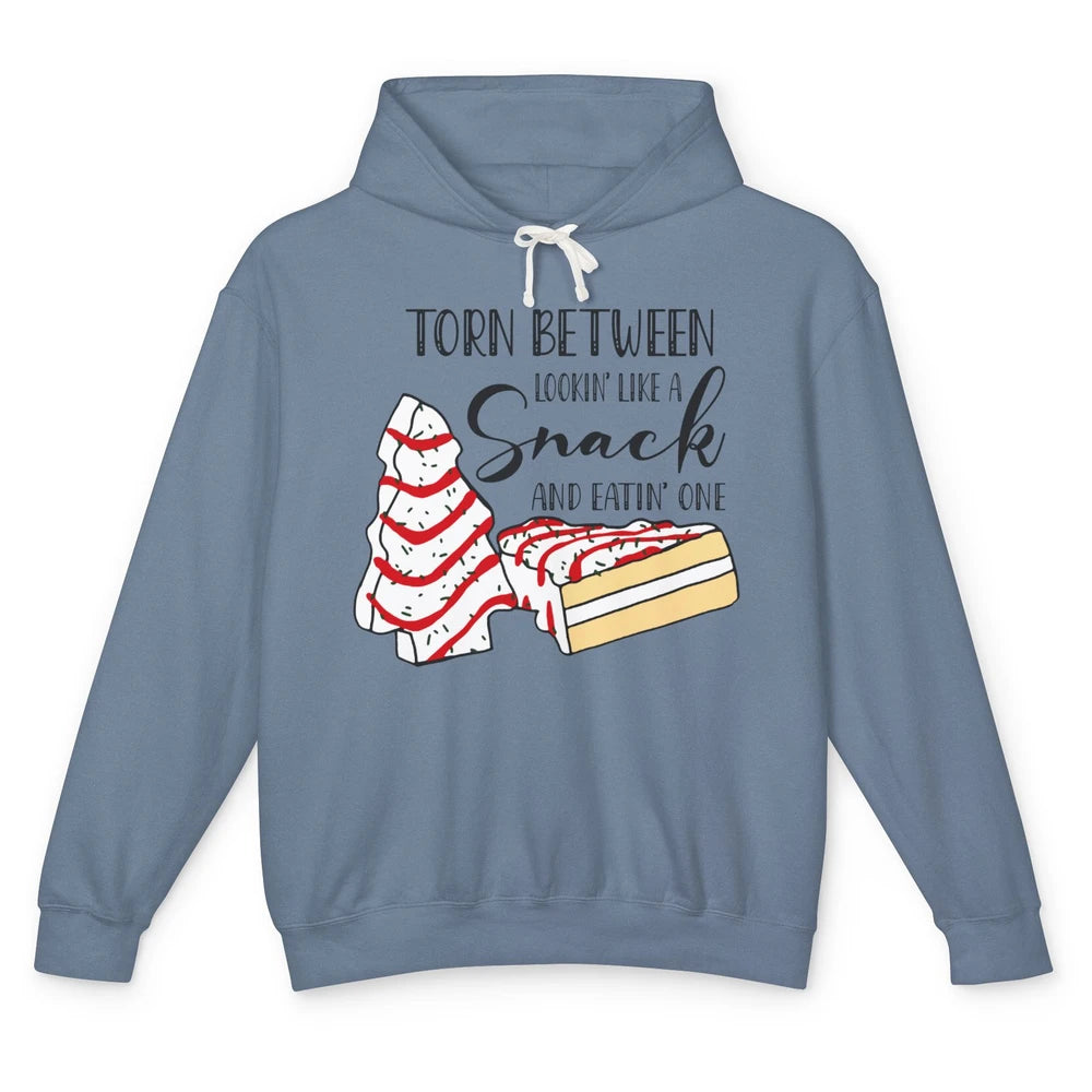 Christmas Tree Cake Torn Between Look Like a Snack Eat One Unisex Lightweight Hoodie