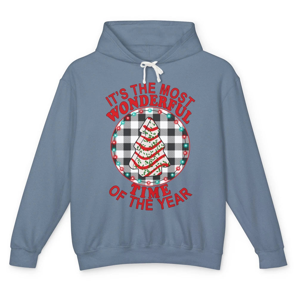 Funny Christmas Tree Cakes Most Wonderful Time Bakers Baking Unisex Lightweight Hoodie