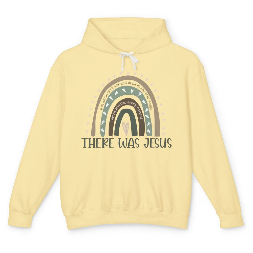 Retro Rainbow In Every Minute There Was Jesus Christian Gift Unisex Lightweight Hoodie