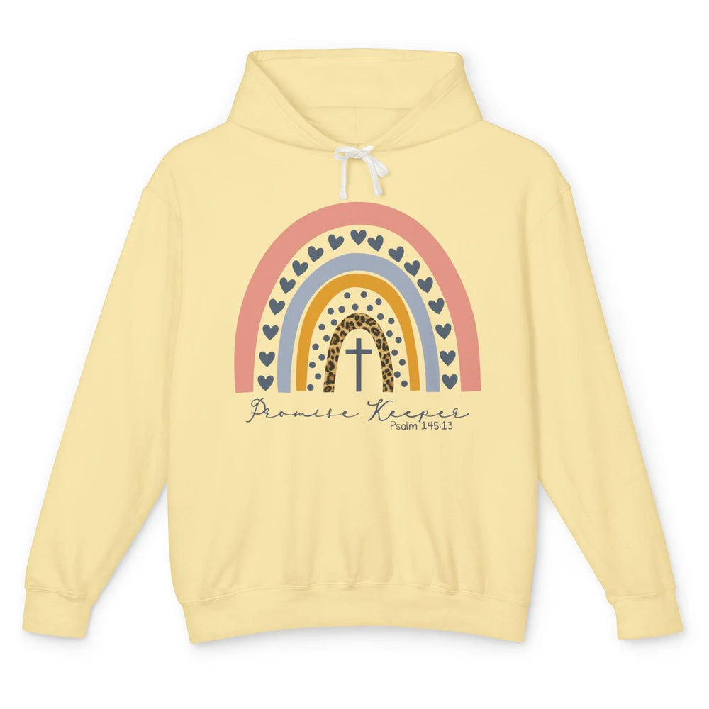 Leopard Rainbow Promise Keeper Christian Religious Jesus Unisex Lightweight Hoodie