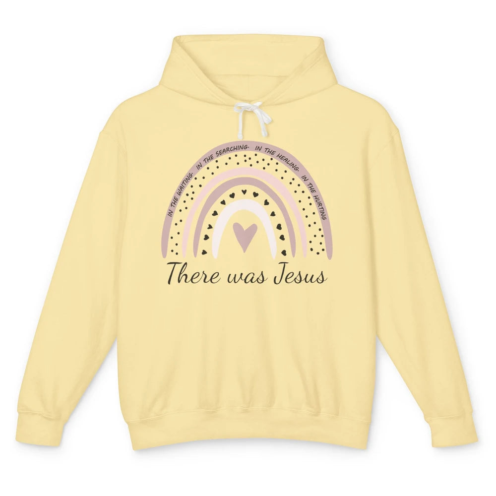 Retro Rainbow In Every Minute There Was Jesus Christian Gift Unisex Lightweight Hoodie
