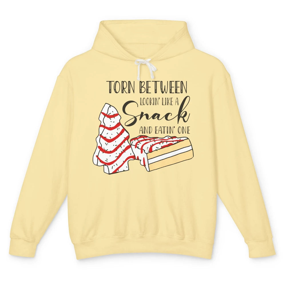 Christmas Tree Cake Torn Between Look Like a Snack Eat One Unisex Lightweight Hoodie