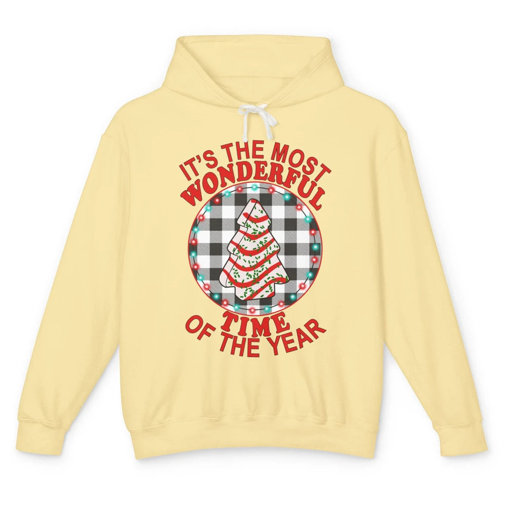 Funny Christmas Tree Cakes Most Wonderful Time Bakers Baking Unisex Lightweight Hoodie