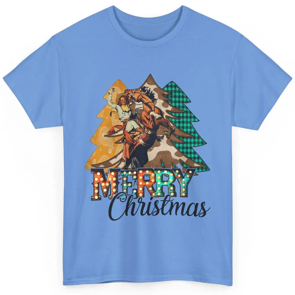 Rodeo Mom Cowgirl Christmas Tree Western Country Cowboy Gift Classic Unisex T-Shirt