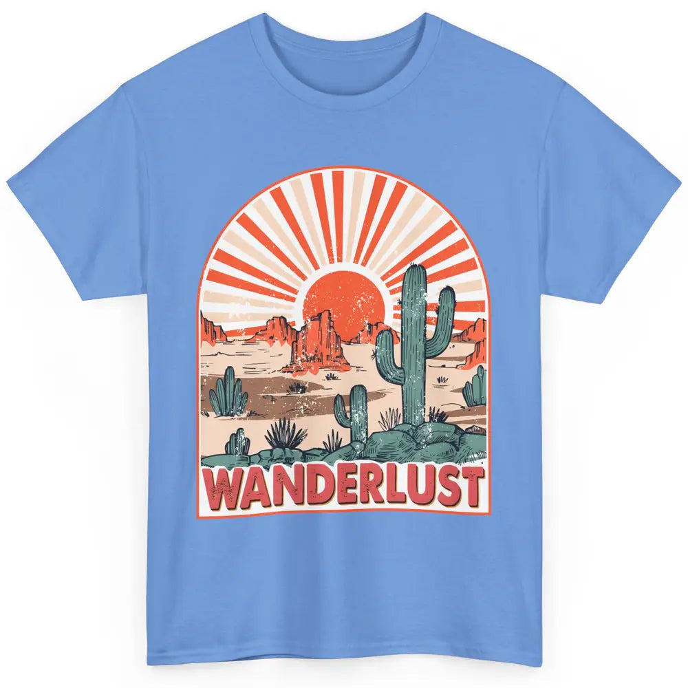 Vintage Desert Sunset Wanderlust Get Lost In Nature Outdoor Classic Unisex T-Shirt