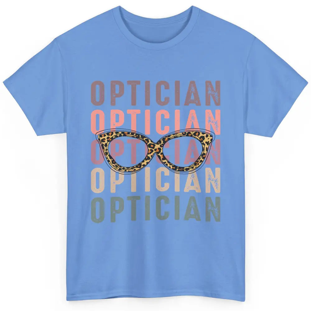 Retro Optometrist Leopard Eyeglasses Optician Ophthalmology Classic Unisex T-Shirt