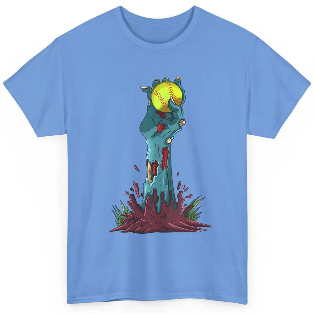 Zombie Hand Softball Funny Halloween Softball Scary Costume Classic Unisex T-Shirt
