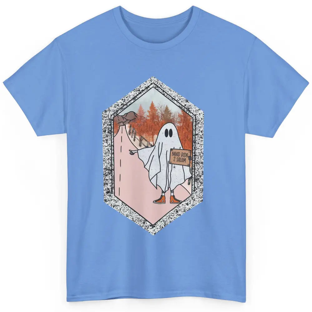 Funny Ghost Need Ride To Salem Witch Halloween Costume Classic Unisex T-Shirt