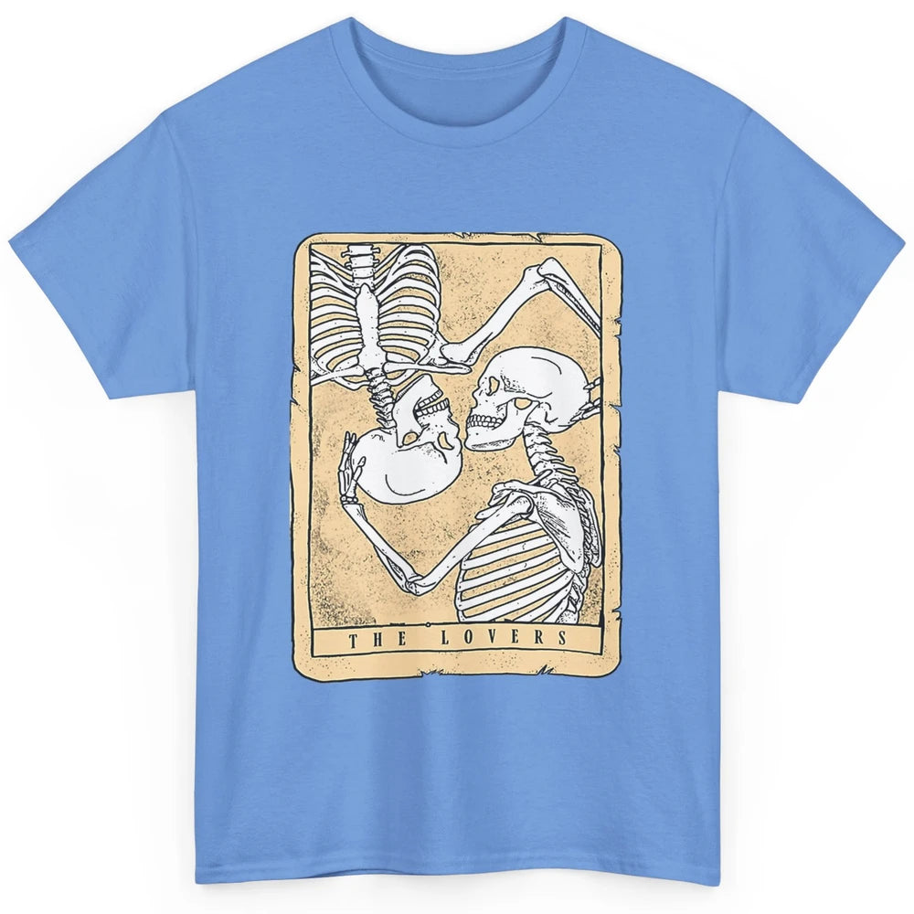 Tarot Card The Lovers Skeleton Couple Funny Skull Vintage Astrology Gothic Happy Valentine's Day Classic Unisex T-Shirt