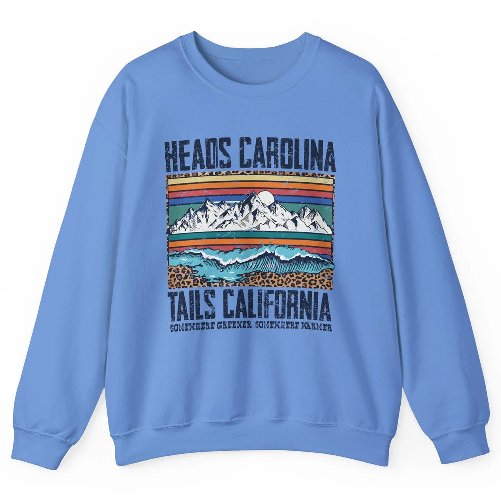 Vintage Heads Carolina Tail California Summer Beach Paradise Unisex Crewneck Sweatshirt