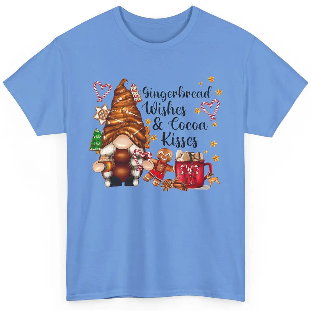 Retro Christmas Gnome Gingerbread Wishes and Cocoa Kisses Classic Unisex T-Shirt
