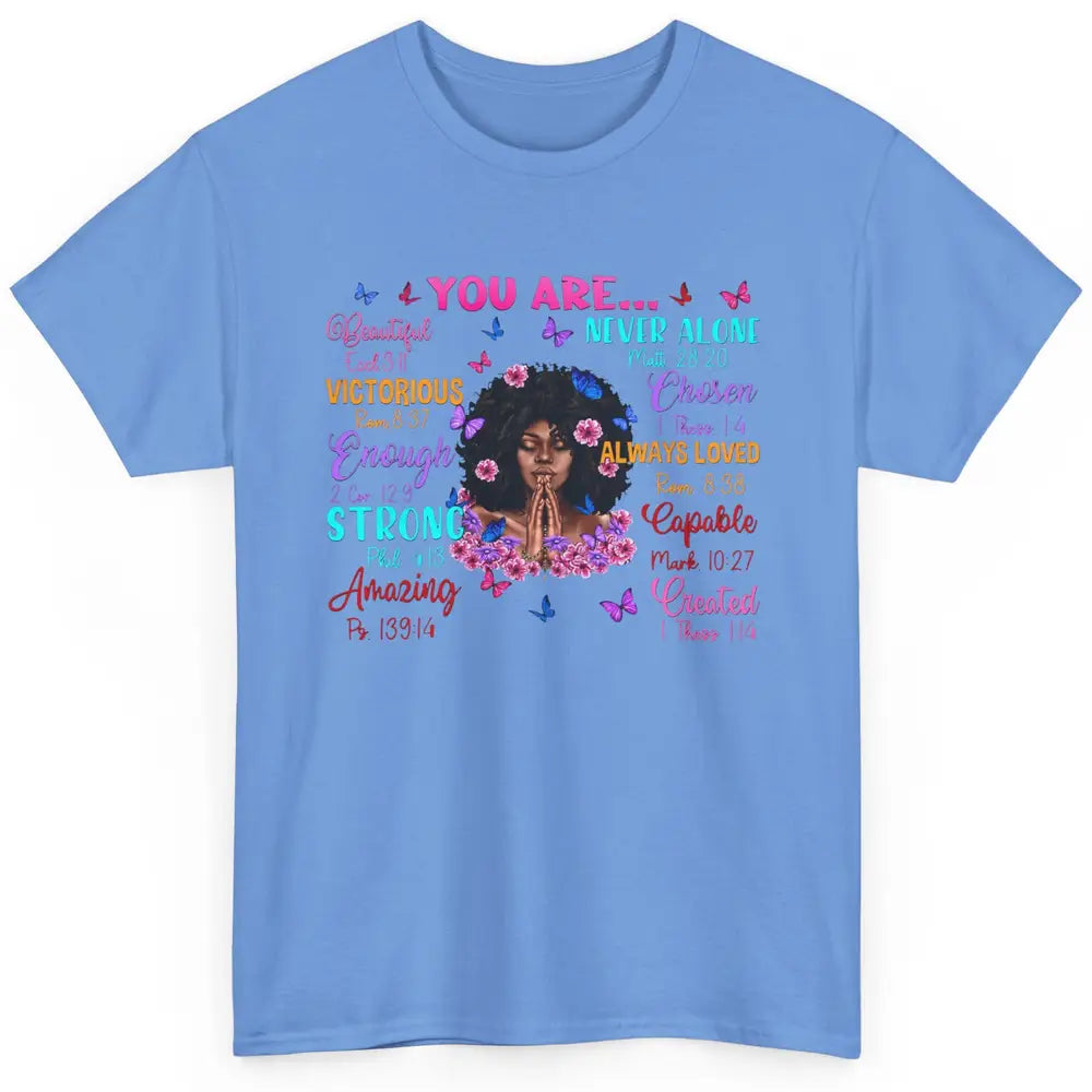 Afro Women Christian God Says I Am Bible Verse Religious Classic Unisex T-Shirt
