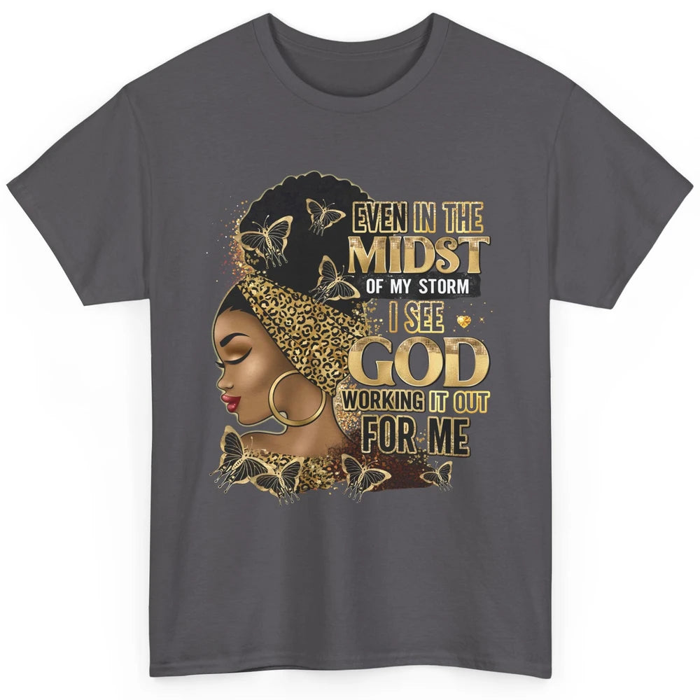 Black Girl In The Midst Of Storm Afro Woman Christian Belief Classic Unisex T-Shirt