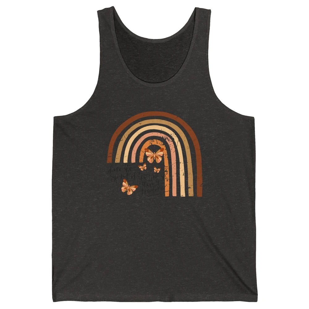 Retro Rainbow Christian Where Spirit Of The Lord Is Bible Unisex Jersey Tank