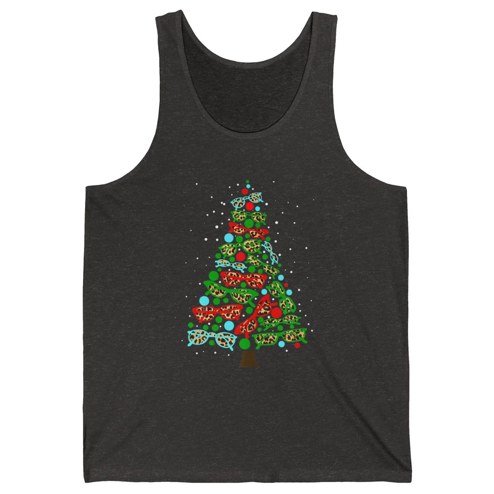 Optician Christmas Funny Xmas Tree Eyeglasses Optometrist Unisex Jersey Tank