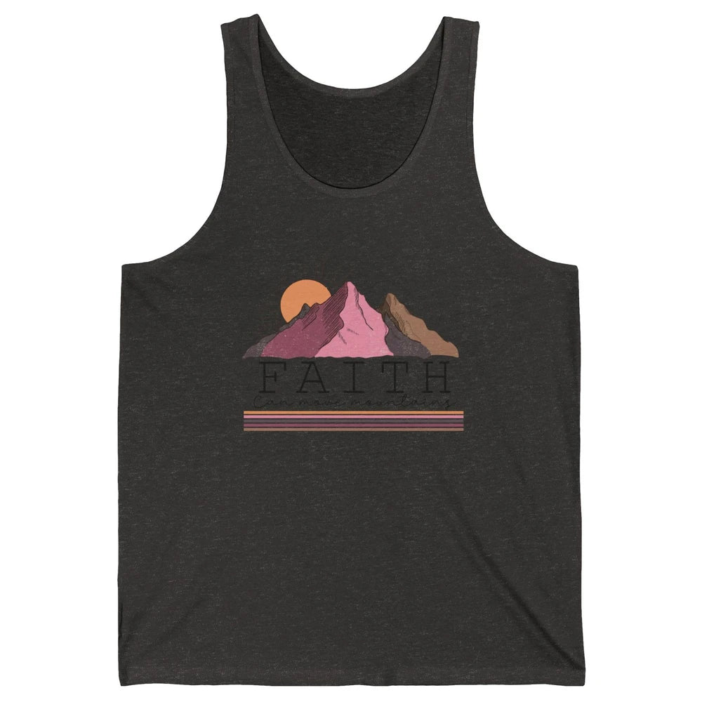 Faith Can Move Mountains Retro Christian Bible Verse Jesus Unisex Jersey Tank