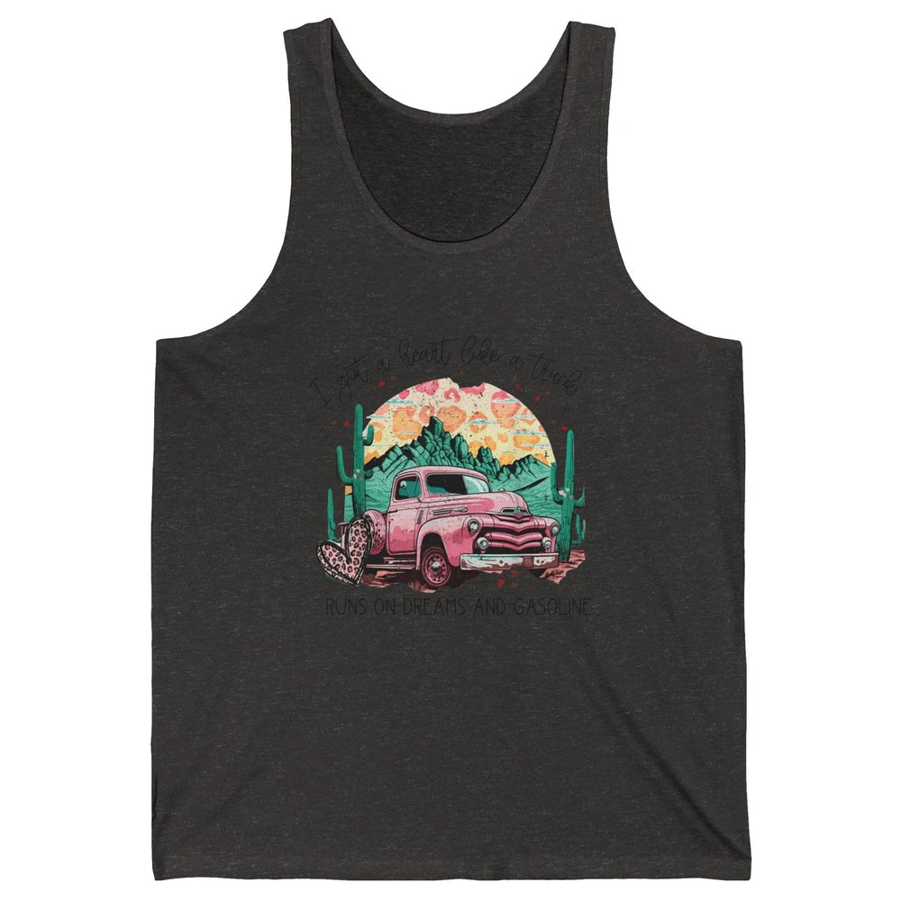 Retro Desert Truck Got A Heart Like A Truck Western Country Unisex Jersey Tank