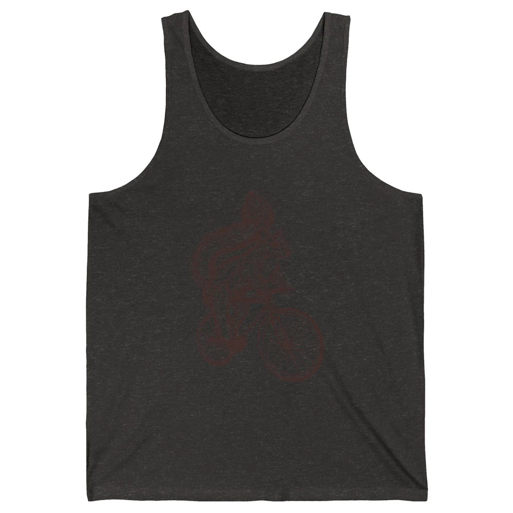 Funny Squirrel Riding A Bicycle Drawn Bike Squirrel Lovers Unisex Jersey Tank